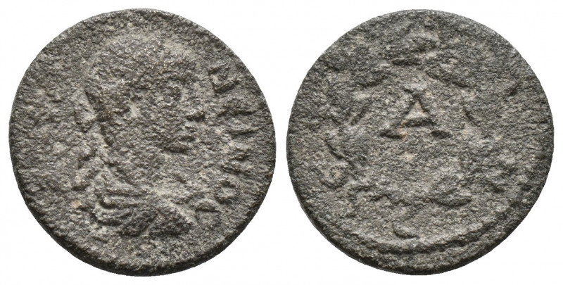 IONIA. Ephesus. Elagabalus, 218-222. Hemiassarion 2.7gr 14.9mm