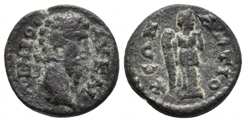CARIA. Antiochia ad Maeandrum. Lucius Verus (161-169). Ae. 2.8gr 16mm
