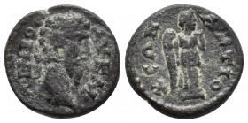 CARIA. Antiochia ad Maeandrum. Lucius Verus (161-169). Ae. 2.8gr 16mm