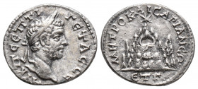CAPPADOCIA, Caesarea-Eusebia. Geta. As Caesar, AD 198-209. AR Drachm 2.8gr 18.4mm