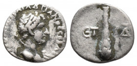 CAPPADOCIA. Caesarea-Eusebia. Hadrian. A.D. 117-138. AR 1.4gr, 12mm