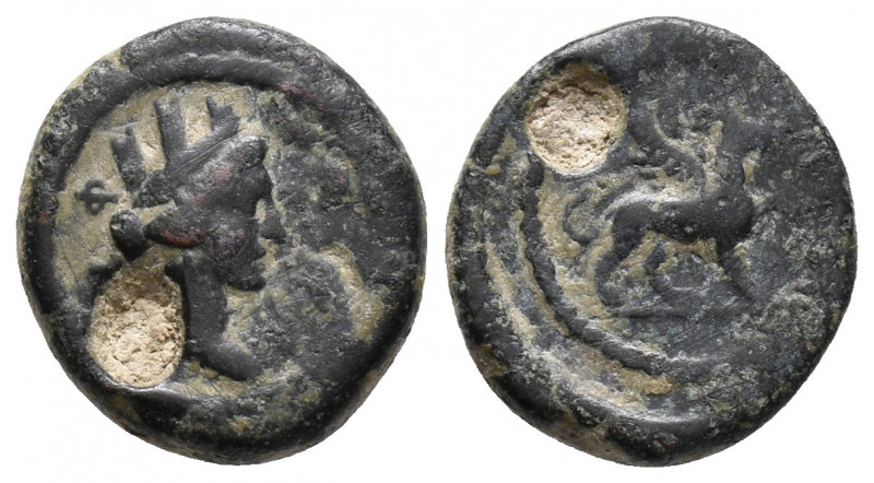 Ionia. Phokaia circa AD 100-200. Bronze Æ 3.1gr 14.3mm