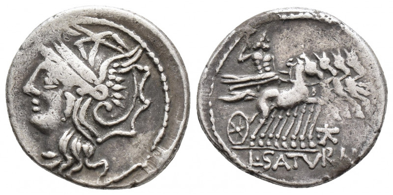 Roman Republic L. Appuleius Saturninus, AR Denarius, 104 BC (4.1 gr, 18.7 mm)