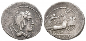 Roman Republic L. Julius Bursio 85 BC AR denarius (3.6 gr, 20.8 mm)