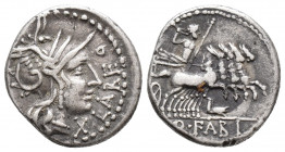 Roman Republic Q. Fabius Labeo, Denarius, 124 BC ( 3.9 gr, 18.5 mm)