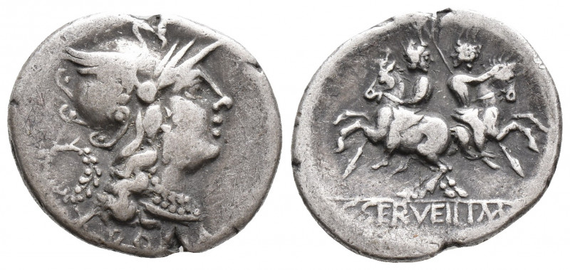 Roman Republic C. Servilius M. f. AR Denarius. 136 BC (3.9 gr, 20.6 mm)