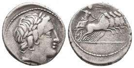 Roman Republic Gargilius, Ogulnius, and Vergilius. 86 BC. AR Denarius (3.9 gr,18.3 mm)