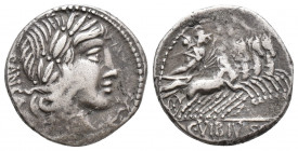 Roman Republic C. Vibius C.f. Pansa. 90 BC. AR Denarius (4 gr, 17.7 mm)