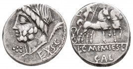 Roman Republic L. and C. MEMMIUS GALERIA .87 BC AR Denarius (4.1 gr, 16.9 mm)