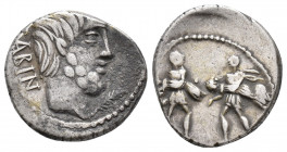 Roman Republic L. Titurius L. f. Sabinus AR Denarius. , 89 BC (3.9gr, 17.6mm)