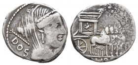 Roman Republic L. Rubrius Dossenus. 87 BC. AR Denarius (3.9gr, 16.7mm)