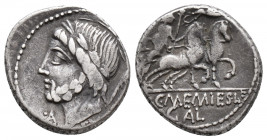 Roman Republic L. and C. Memmius L. f. Galeria AR Denarius. , 87 BC (3.9gr, 17.3mm)