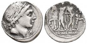 Roman Republic L. Memmius. 109-108 BC. AR Denarius (3.9gr, 20.1mm)