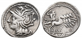 Roman Republic Lucius Appuleius Saturninus. 104 BC. AR Denarius (3.9gr, 19.7mm)