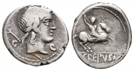 Roman Republic P. Crepusius, Denarius, 82 BC (3.6gr, 17.8mm)