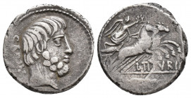 Roman Republic Cn. Lentulus Clodianus. MÖ 88. AR Denarius (3.8gr, 18.3mm)