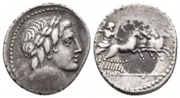 Roman Republic Gargilius, Vergilius and Ogulnius AR Denarius. Rome, 86 BC. 4.0gr 20.2mm