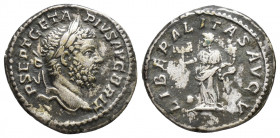 Geta. As Caesar, AD 198-209. AR Denarius(2.7gr, 18.0mm)