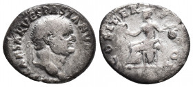Vespasian. AD 69-79. AR Denarius(2.5gr, 18.8mm)