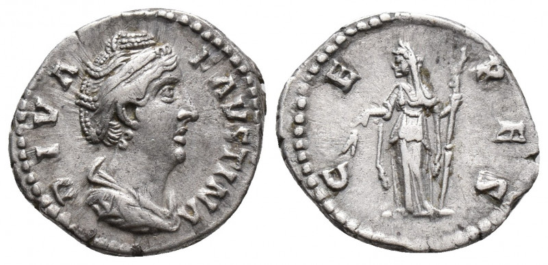 Diva Faustina Senior. Died AD 140/1. AR Denarius 2.8gr, 17.7mm