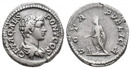 Geta. As Caesar, AD 198-209. AR Denarius 3.7gr, 19.0mm