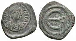 Justinian I AD 527-565. Theoupolis (Antioch) Pentanummium Æ 3.9gr, 20.9mm