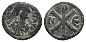 Justin I. 518-527. Æ pentanummium1.7gr 13.6mm