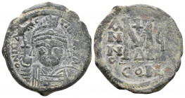 Maurice Tiberius (AD 582-602). AE follis or 40 nummi 11gr 27.6mm