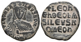 Leo VI Æ Nummus. Constantinople, AD 886-912 6.8gr 25.2mm