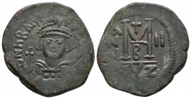 Maurice Tiberius 582-602 AD, AE follis 12gr 30.7mm