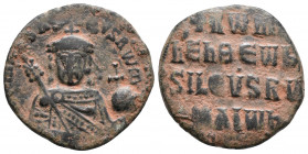BYZANTINE EMPIRE. Constantine VII and Romanus I. 913-959/920-944. Æ follis 6.5gr 23.1mm