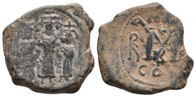 Umayyad Caliphate. Uncertain mint AD 638-643 Heraclius, Heraclius Constantine and Martina 7gr, 21.2mm