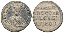 Leo VI 886-912 AD, AE follis, 6.7gr, 25.5mm
