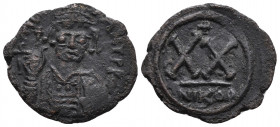Tiberius II, AE follis, 3.8gr, 23.6mm