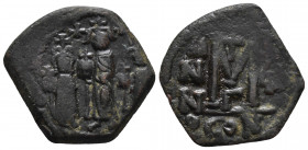 Bizans Heraclius AE Follis. Constantinpolis 610-641 6.7gr 23.6mm
