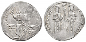 Andronicus II Palaeologus with Micheal IX (1282-1328) Basilikon 1.8gr 21.7mm