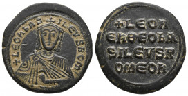 Leo VI, the Wise. 886-912. Æ follis. 10.9gr 27.2mm