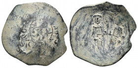 Alexius and John Asen. Circa 1356. Æ Trachy 2.7gr 25.7mm