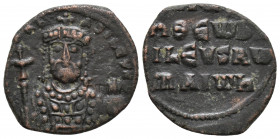 Leone VI e Alessandro (886-908) - Follis 5.4gr 23.7mm