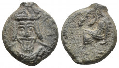 Phocas (602-610). Æ 20 Nummi 3.5gr 15.1mm