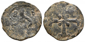 CRUSADERS, Edessa. Baldwin II. Second reign, 1108-1118. Ae Follis Light series. 3.4gr 21.1mm