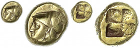 Ionien
Phokaia
Hekte (1/6 Stater) ELEKTRON 387/326 v.Chr. Athenakopf mit korinthischem Helm l./Quadratum inkusum. 2,47 g.
sehr schön/vorzüglich. Bo...