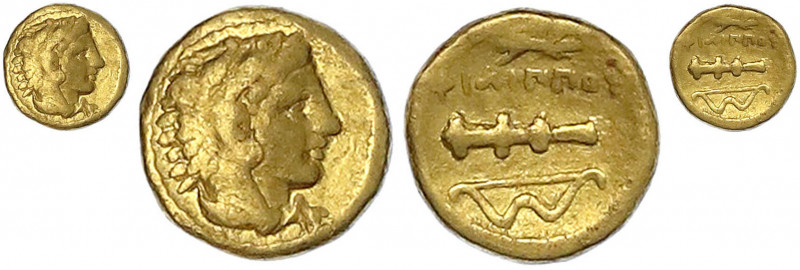 Makedonien
Philipp II. 359-336 v. Chr
1/4 Stater 340/336 v.Chr. Pella. Kopf de...