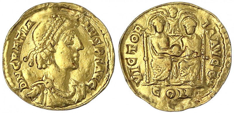 Kaiserzeit
Gratianus, 367-383
Solidus 367/383, Mailand. Diad., drap. Brb. r./V...