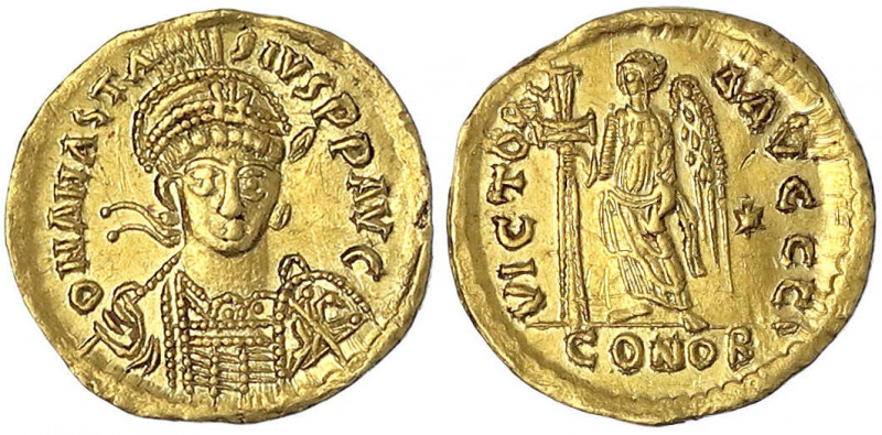Kaiserreich
Anastasius, 491-518
Solidus 492/507, Constantinopel, 10. Off. Beh....