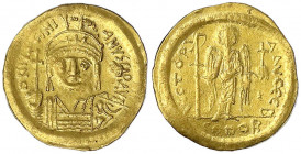 Kaiserreich
Justinian I., 527-565
Solidus 527/565, Constantinopel, 2. Offizin. 4,41 g.
sehr schön/vorzüglich. Sear 140.