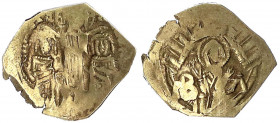 Kaiserreich
Andronicus II. und Michael IX., 1295-1320
Hyperpyron 1295/1320, Constantinopel. Christus krönt beide Kaiser/Maria in Stadtmauer. 4,26 g....