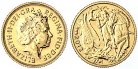 Grossbritannien
Elisabeth II., seit 1952
1 Pfund (Sovereign) 2012. Diamantes Jubiläum der Queen. 7,32 g. fein.
Polierte Platte. Krause/Mishler 1207...