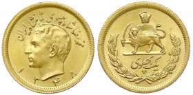 Iran
Mohammed Reza Pahlavi, 1941-1979
Pahlavi SH 1348 = 1969. 8,14 g. 900/1000.
Stempelglanz. Krause/Mishler 1162.
