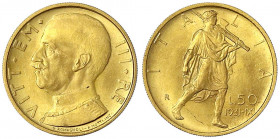 Italien- Königreich
Vittorio Emanuele III., 1900-1945
50 Lire 1931, Jahr IX. 4,4 g. 900/1000.
fast Stempelglanz. Krause/Mishler 71. Friedberg 34.